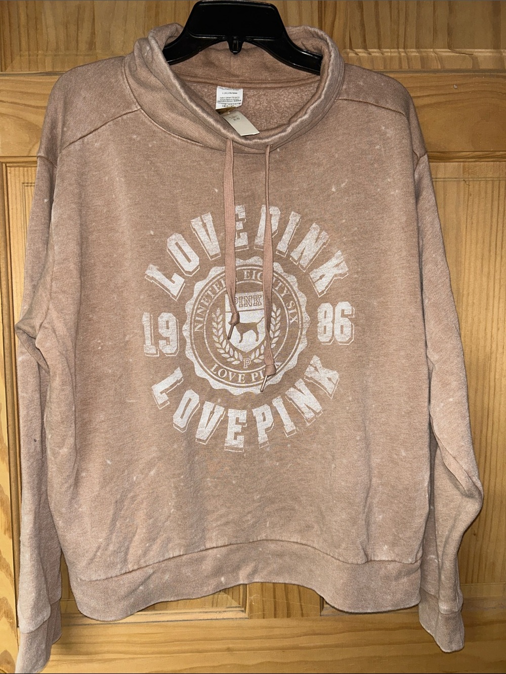 PINK Victoria's Secret Dusty brown Funnel Neck Pullover